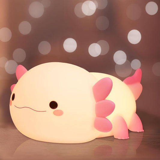 SillyGlow® Axolotl Squishy The Adorably Glowing Axolotl Night Light